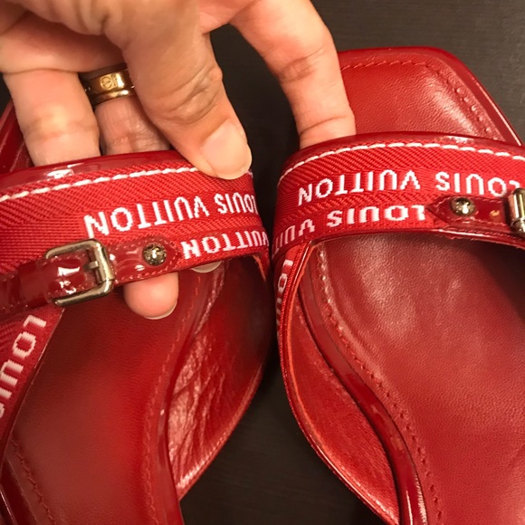 💯 Authentic Louis Vuitton red kitten heels - Picture 4 of 7